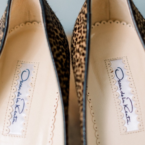 Oscar de la Renta Ponyhair Animal Print Pumps Size 37.5 Women's Size 7 - Picture 9 of 13